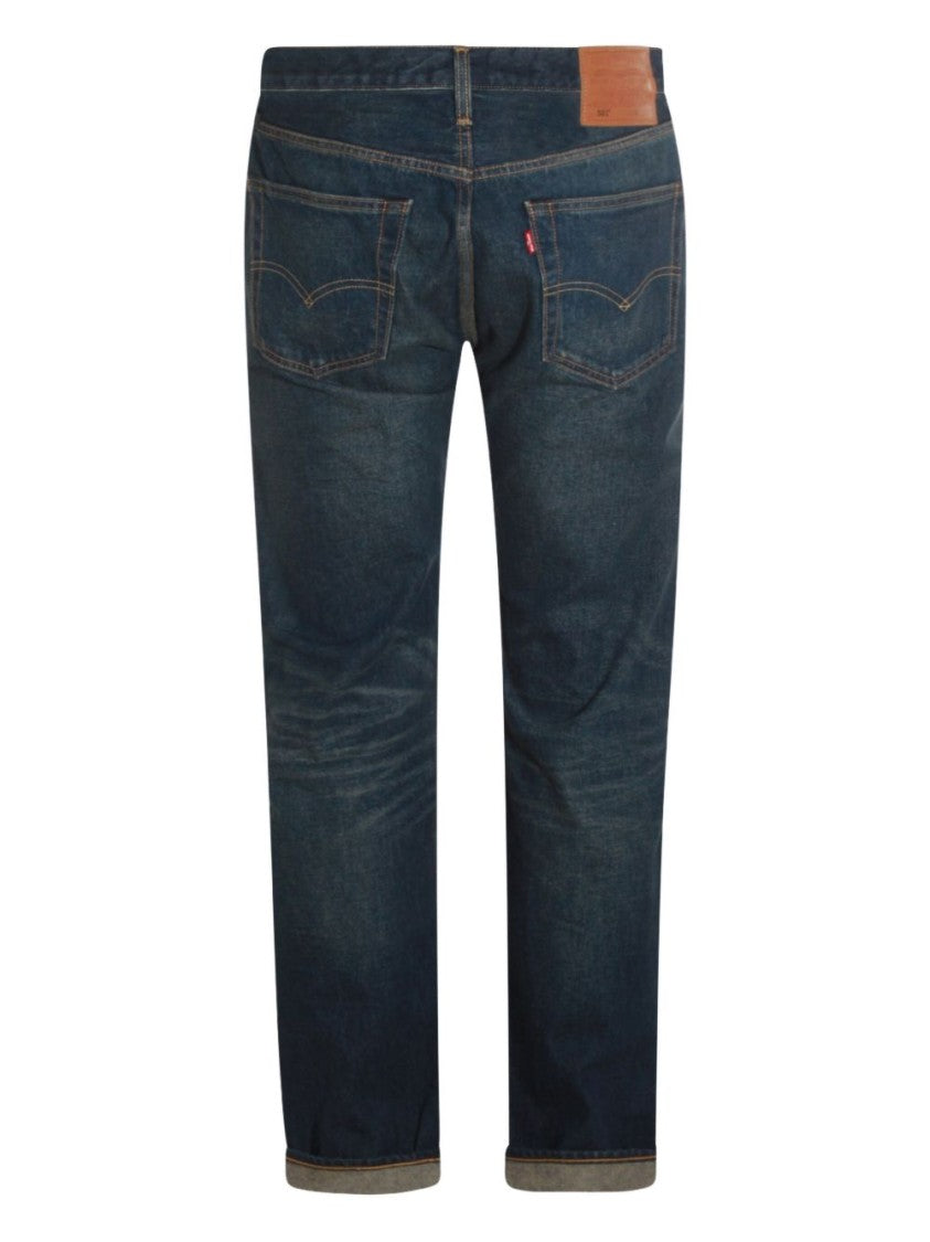 Levi's Straight-Leg Dark Wash Levi's Jeans With Vintage Detailing