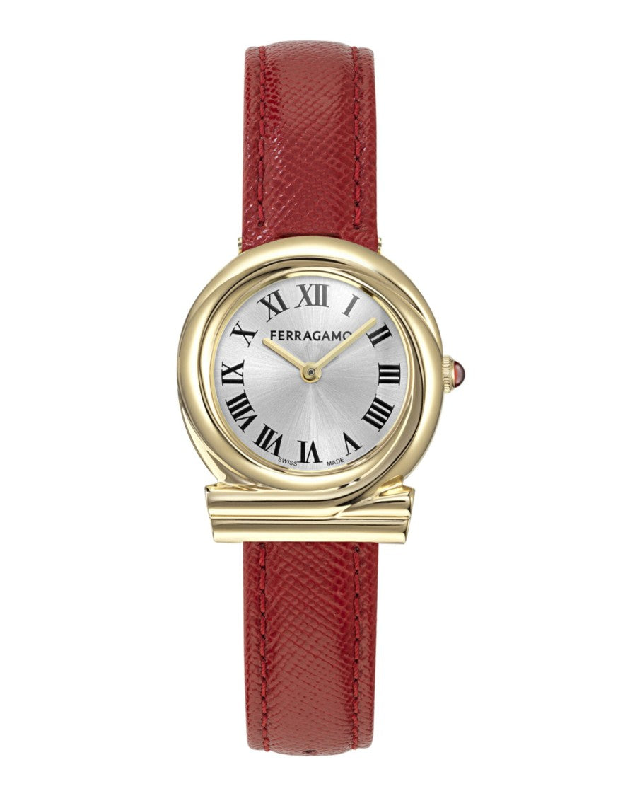 Ferragamo Gancini Twisted Leather Watch