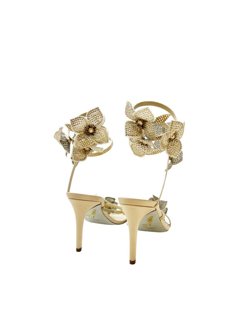 René Caovilla Floriane Beige Sandal 80