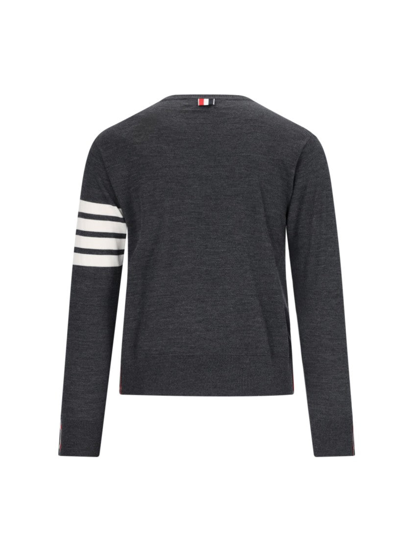 Thom Browne 4-Bar Wool Sweater – Grey