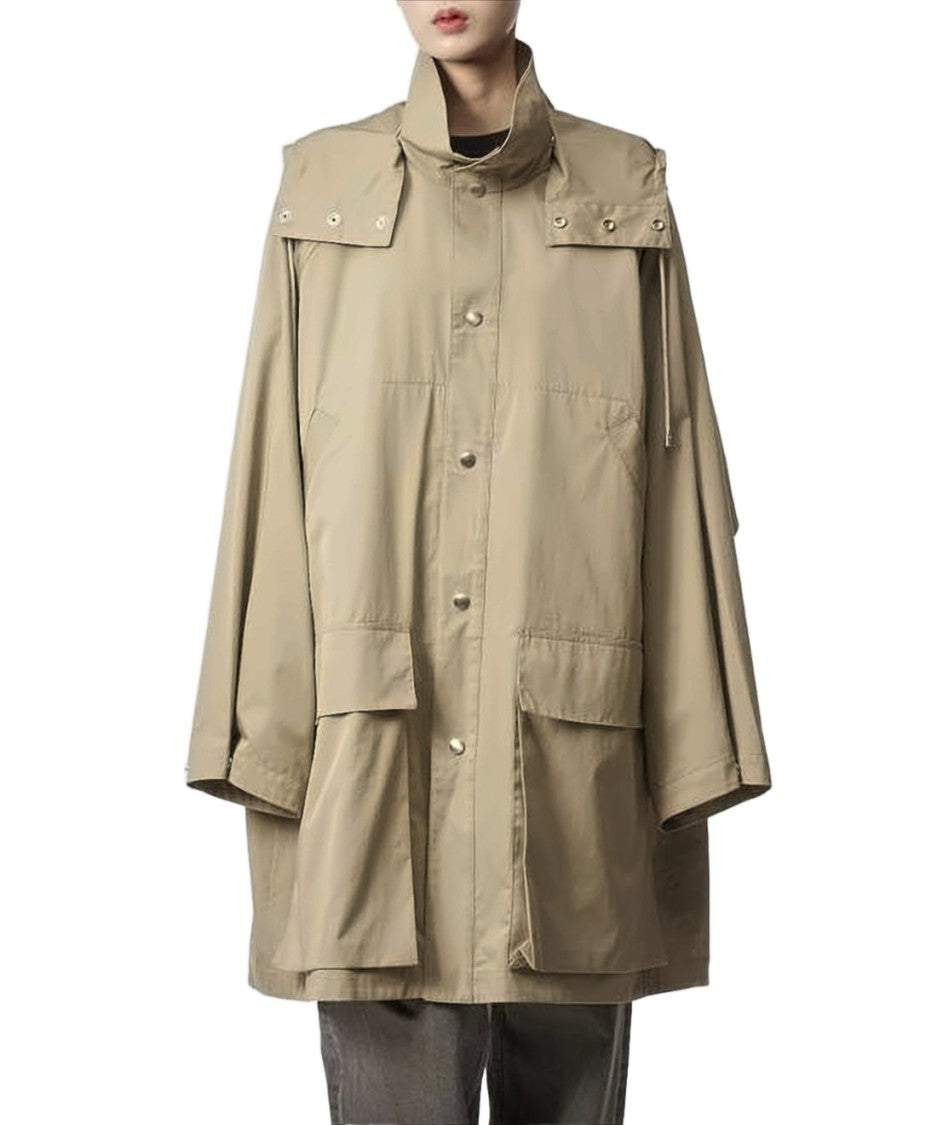 Lemaire Loose-Fitting Trench Coat With Detachable Hood