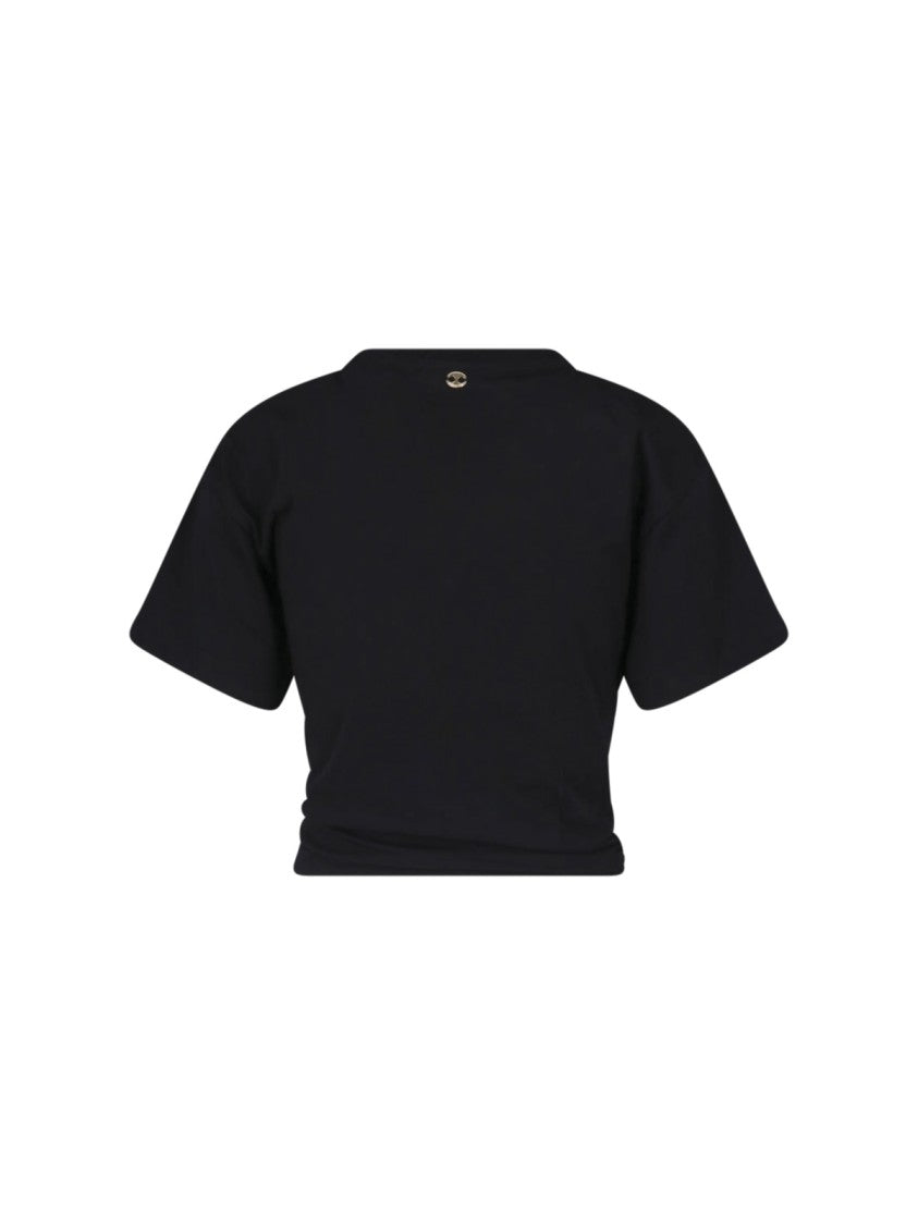 Rabanne Black Piercing Cotton T-Shirt