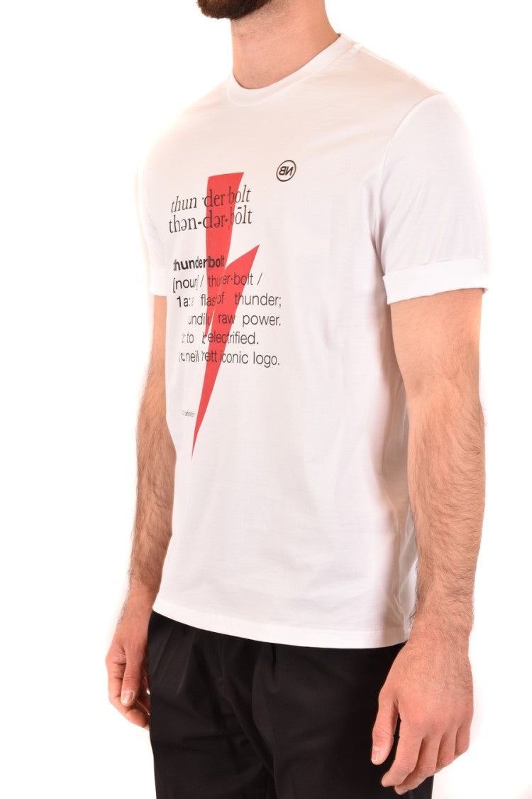 Neil Barrett Short-Sleeved Crew Neck T-Shirt With Graphic Print