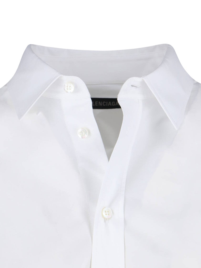 Balenciaga White Cotton Shirt With Laces