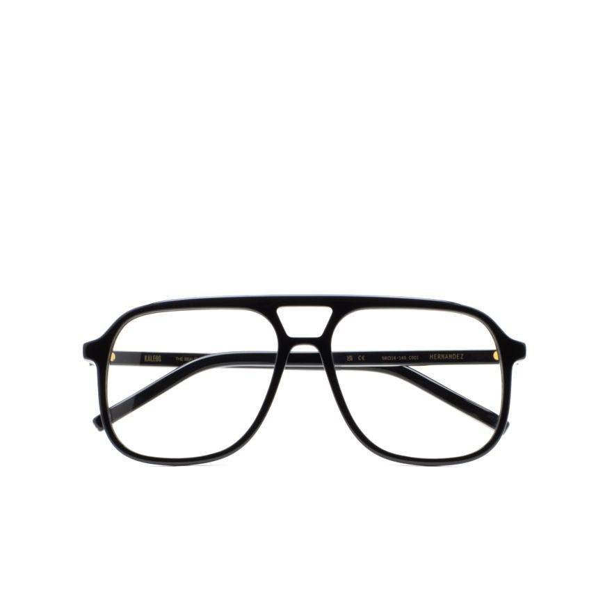 Kaleos Hernandez Bold Black Plastic Eyeglasses With Double-Bridge Design