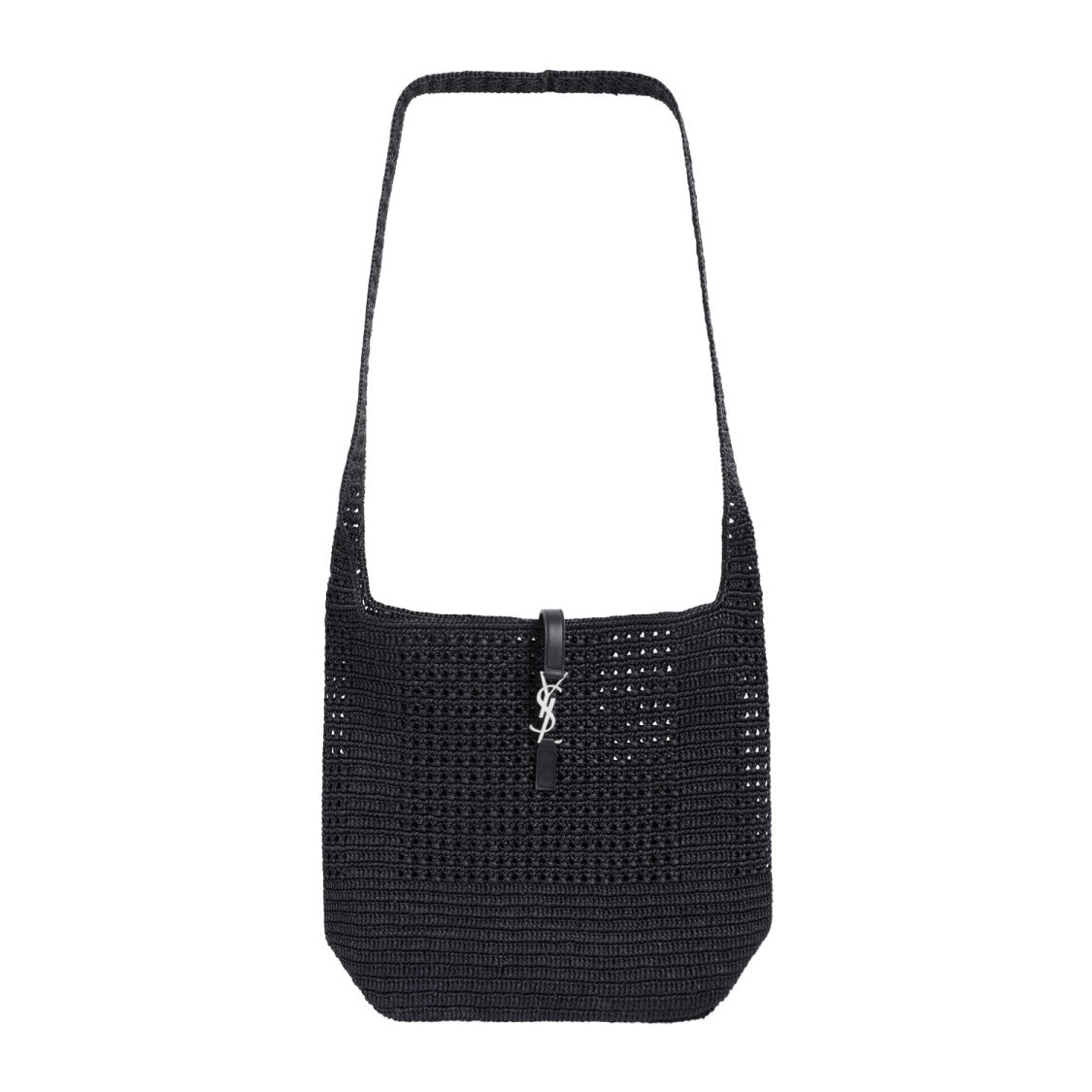 Saint Laurent Black Raffia Hobo Bag