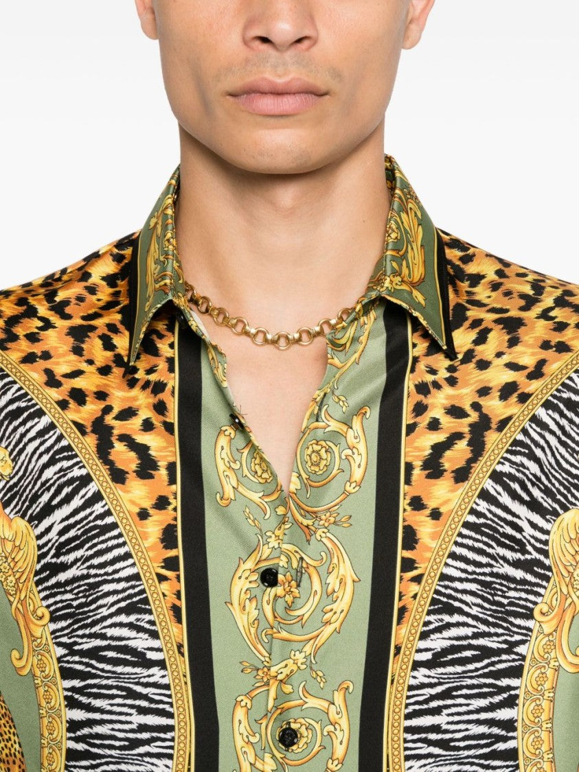 Versace Sage Green Casual Shirt