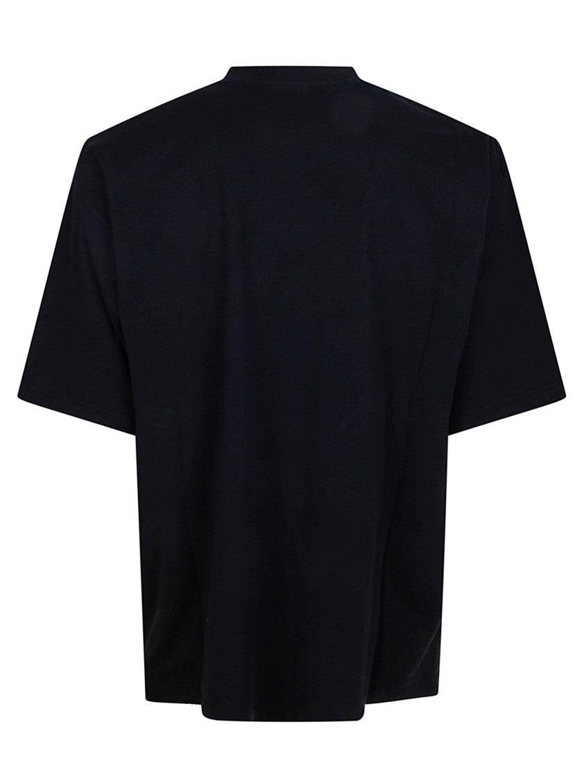 Balenciaga Short-Sleeve Black Jersey T-Shirt With Graphic Print