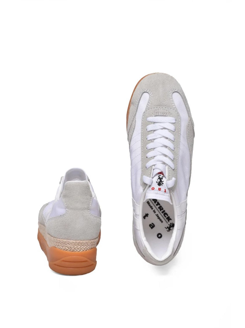Tao X Patrick Beige White Suede Panel Rubber Sole Sneakers