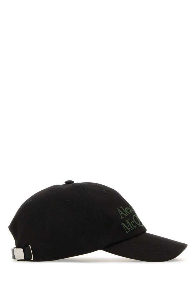 Alexander Mcqueen Black Cotton Baseball Cap
