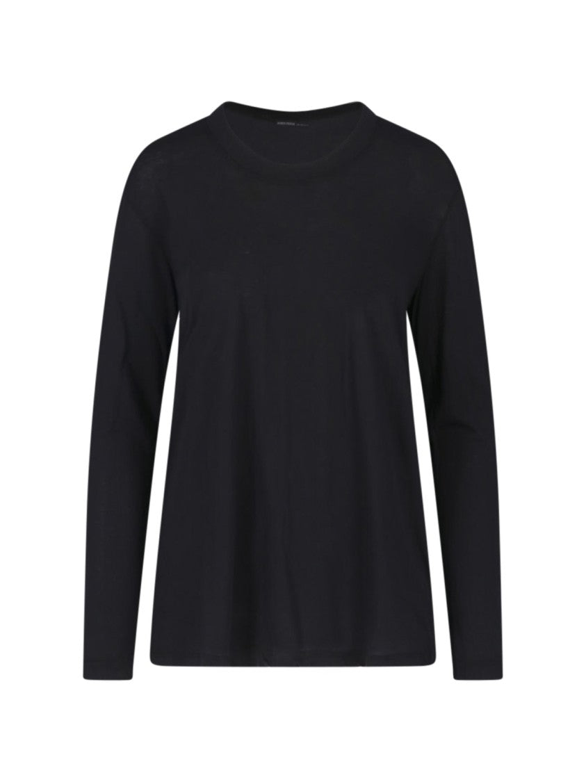 James Perse Black Cotton Classic Long-Sleeve T-Shirt