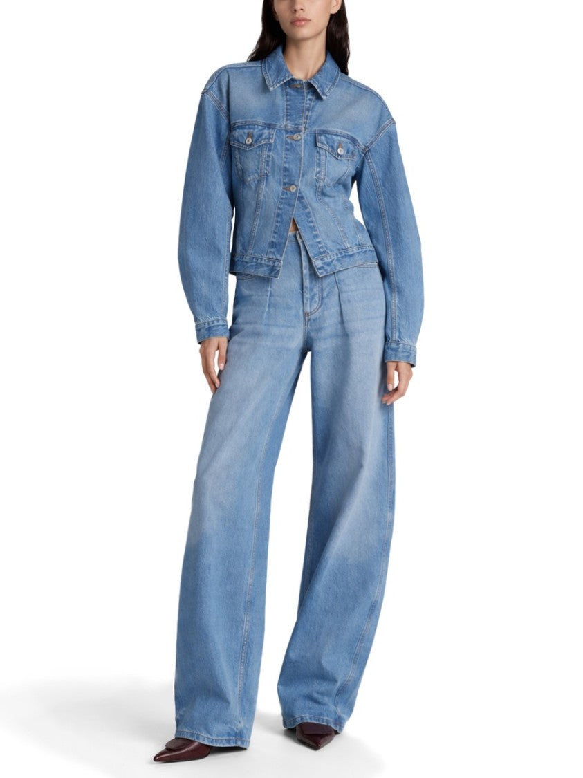 Jacquemus Blue De-Nimes Structured Seams Cotton Denim Jacket
