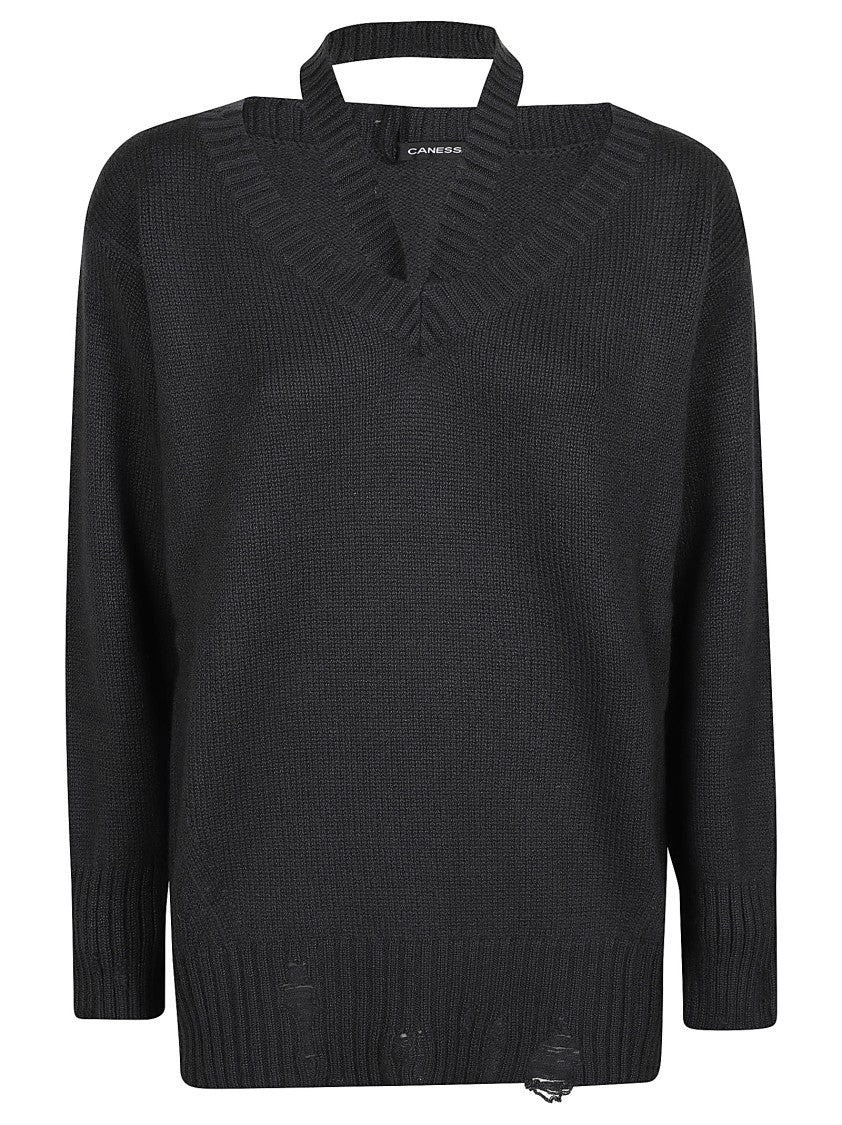 Canessa Sole V Neck Cashmere Sweater