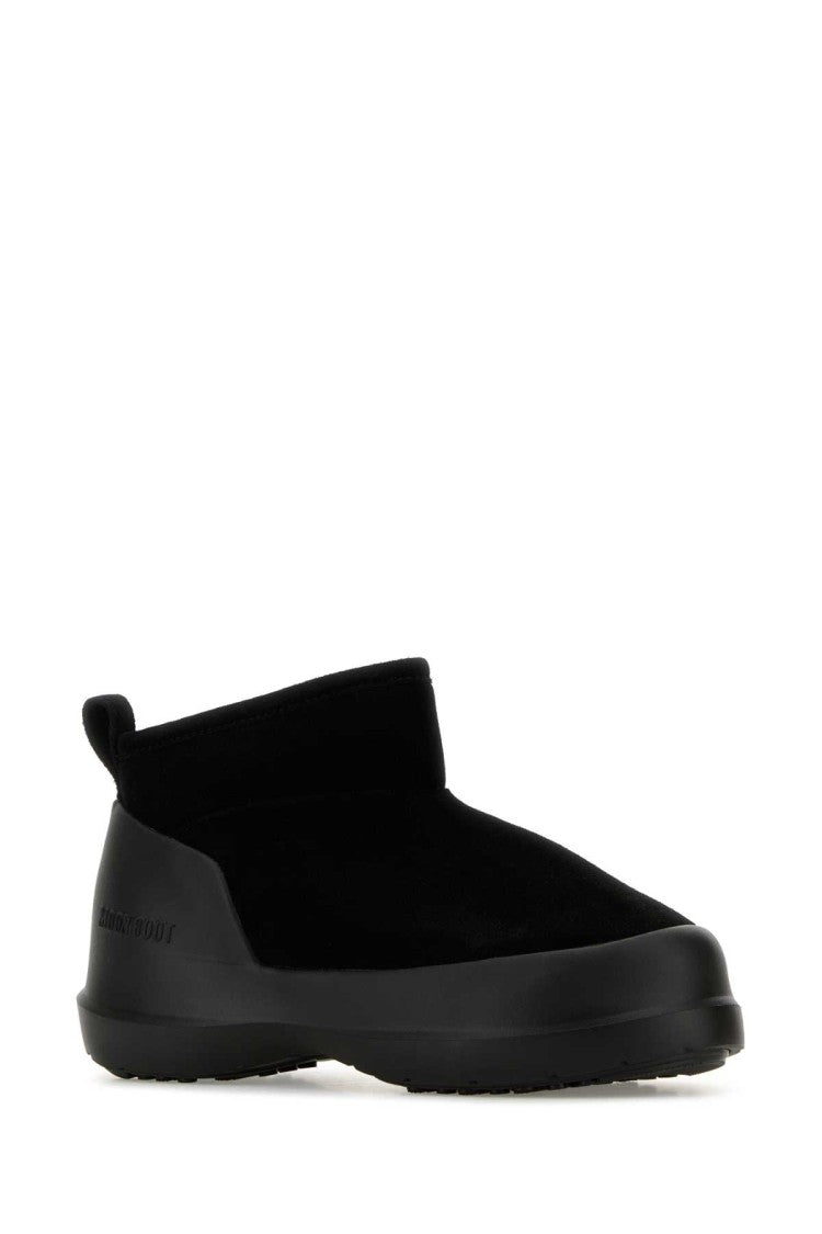 Moon Boot Black Suede Luna Low Ankle Boots