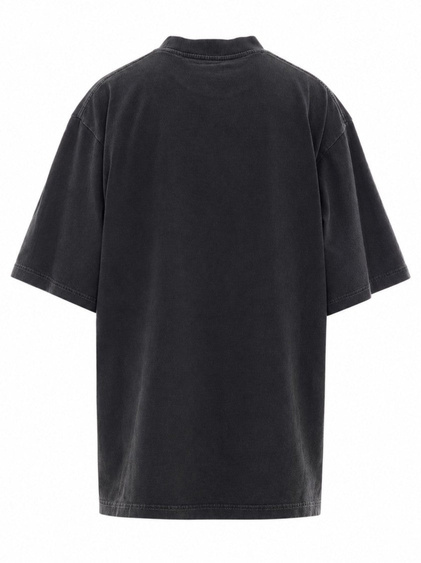 Alexander Wang Black Oversized Logo Cotton T-Shirt