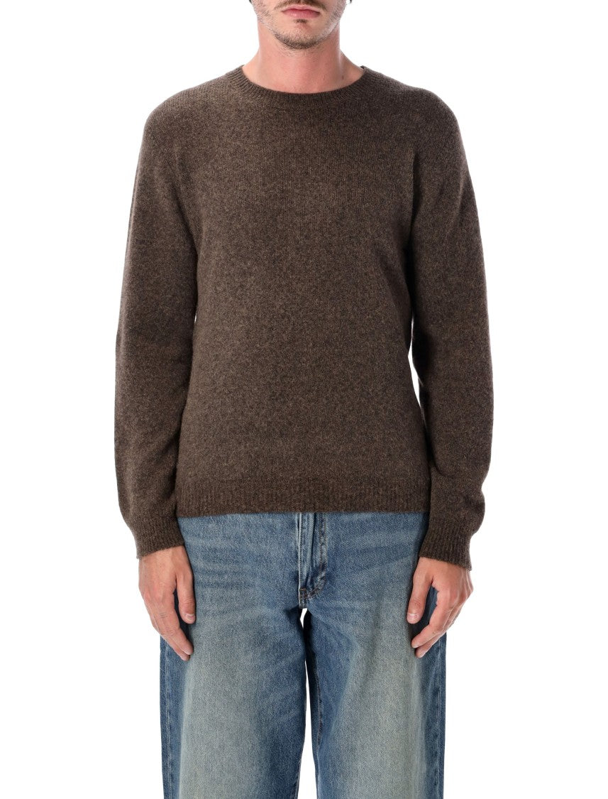 Roberto Collina Textured Knit Crewneck Sweater With Ribbed Detailing