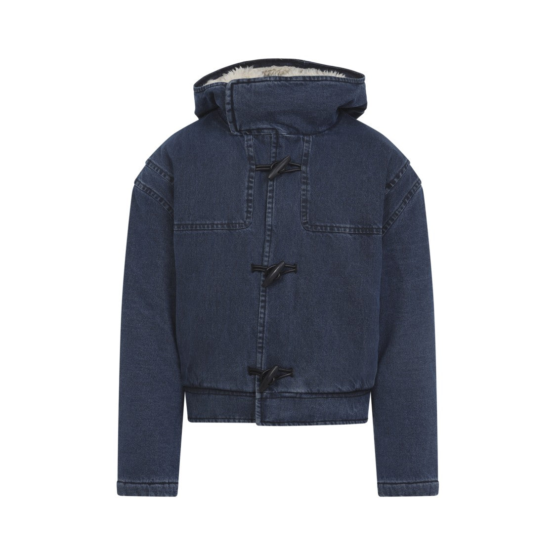 Jacquemus Structured Indigo Denim Jacket With Hood