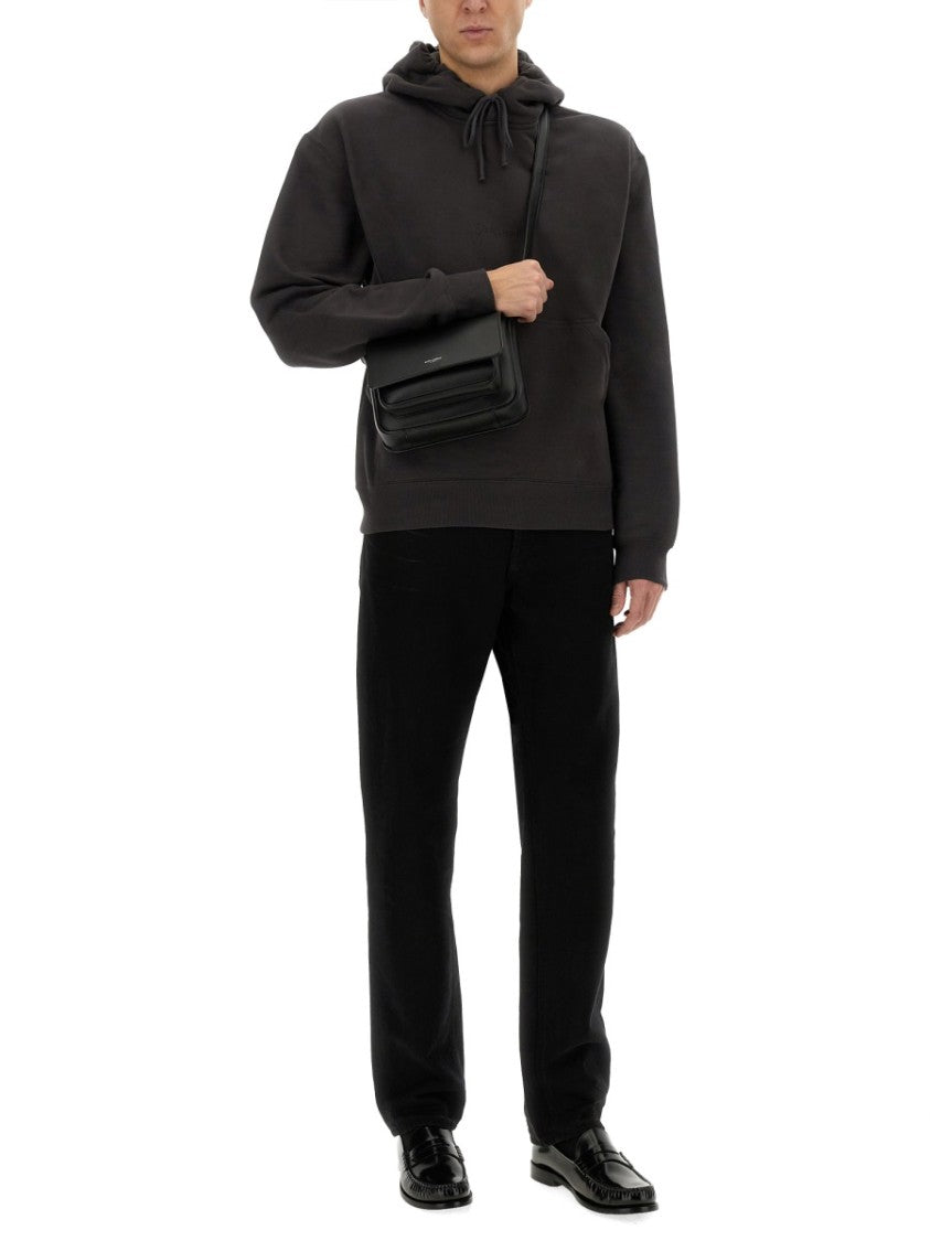 Saint Laurent Hooded Sweatshirt With Subtle Logo