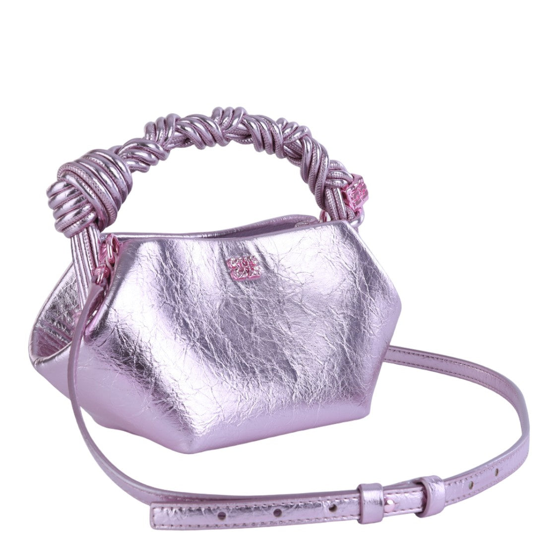 Ganni Geometric Handbag With Twisted Handle