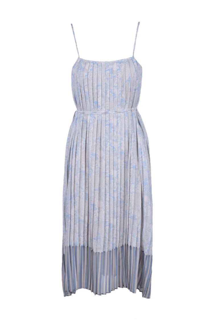Semi Couture Light Blue Pleated Dress