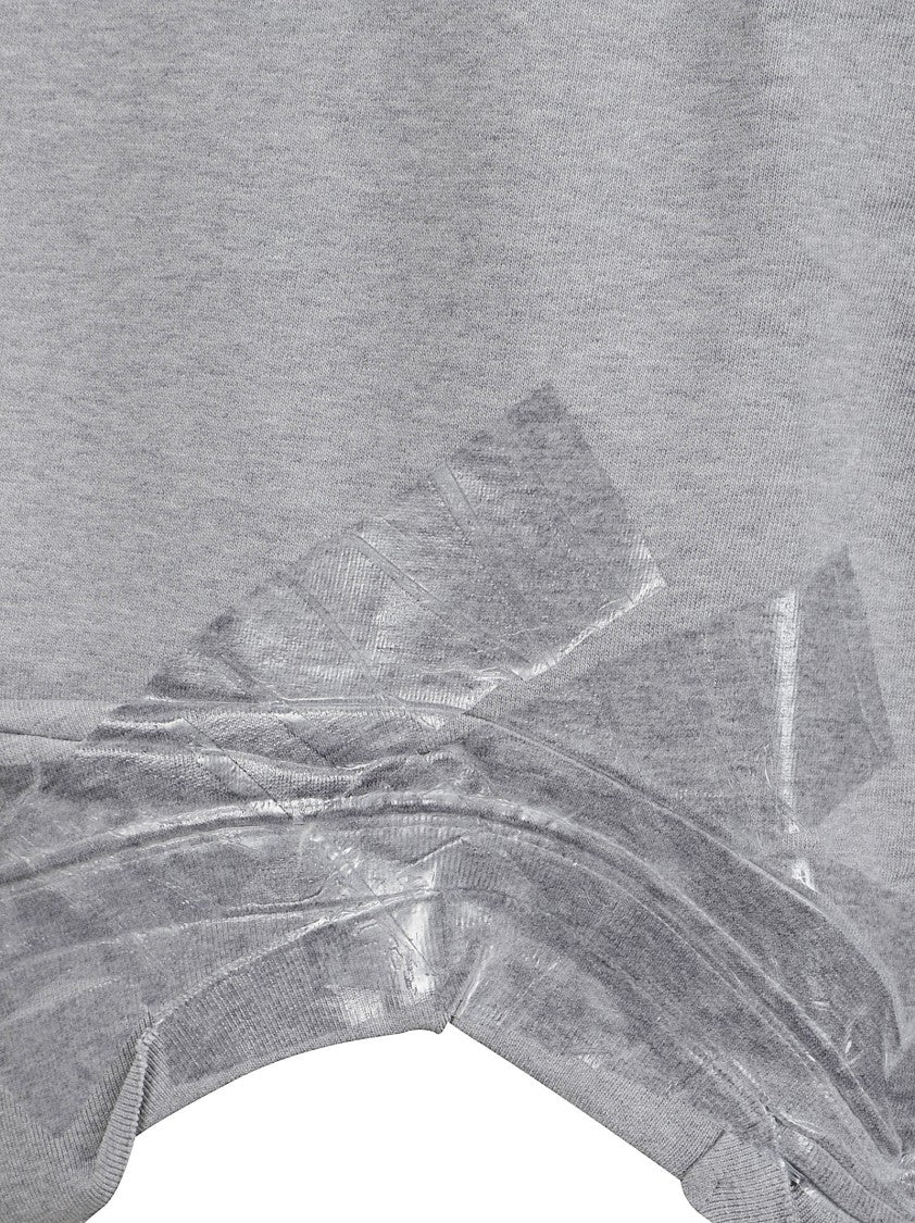 Maison Margiela Relaxed Fit Cotton Sweater With Glossy Accents