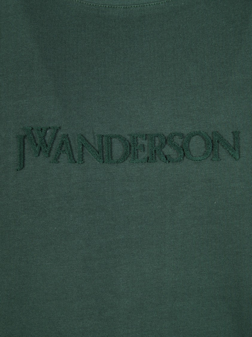 J. W. Anderson Embroidered Logo T-Shirt With Classic Crew Neckline