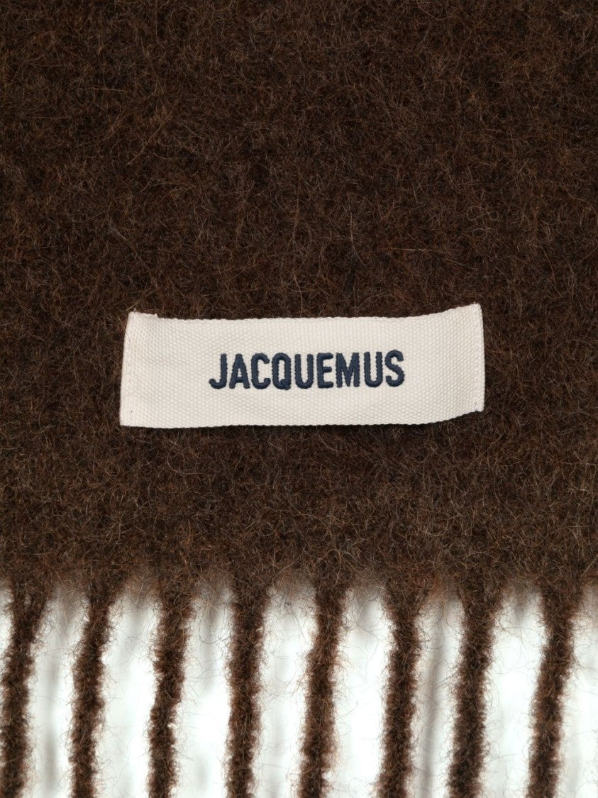 Jacquemus Plush Rectangular Scarves With Fringed Ends