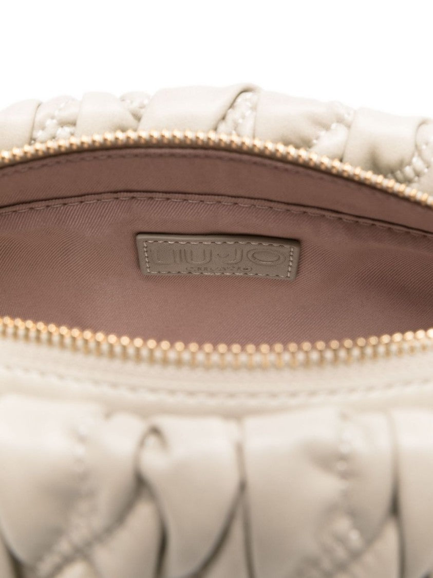 Liu Jo Quilted Gray Handbag With Gathered Design