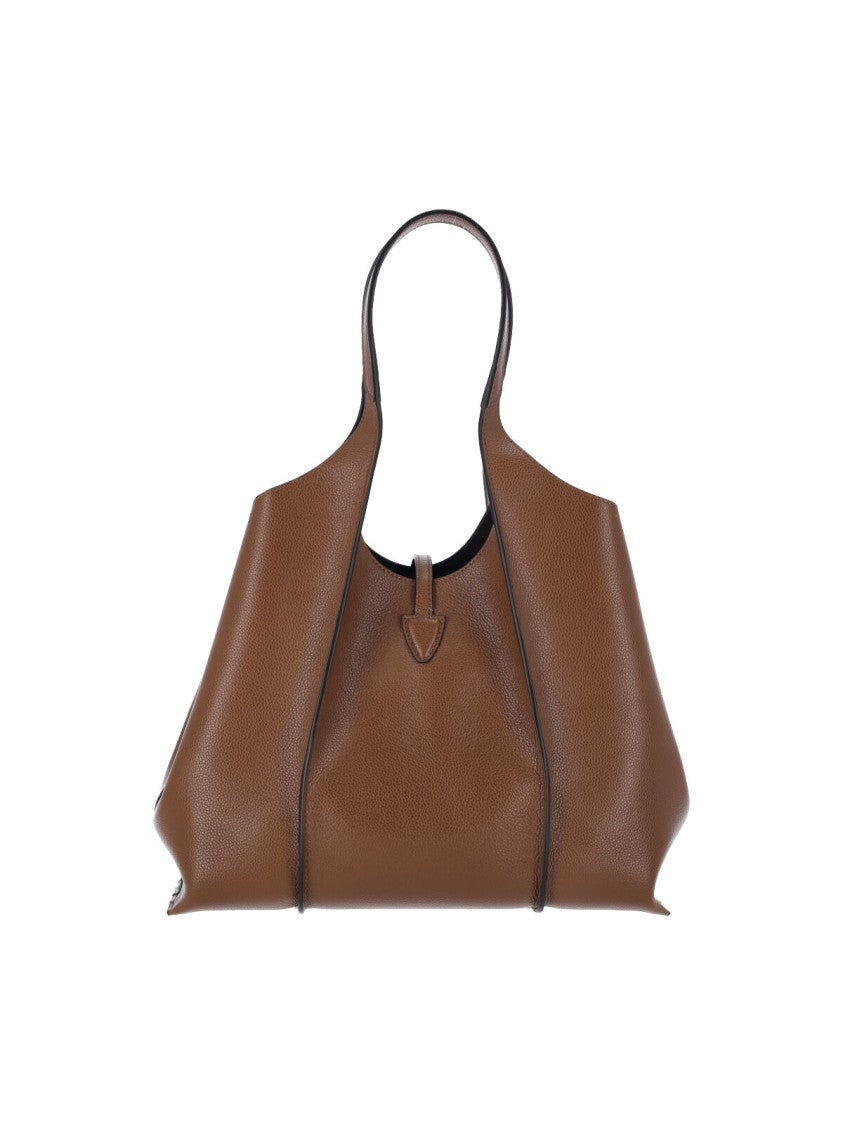 Tod's Brown T Timeless Leather Tote Bag