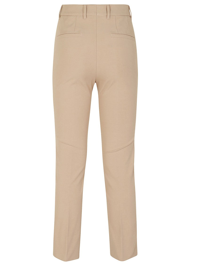 Incotex Tailored Straight-Leg Cotton Pants With Subtle Side Slits