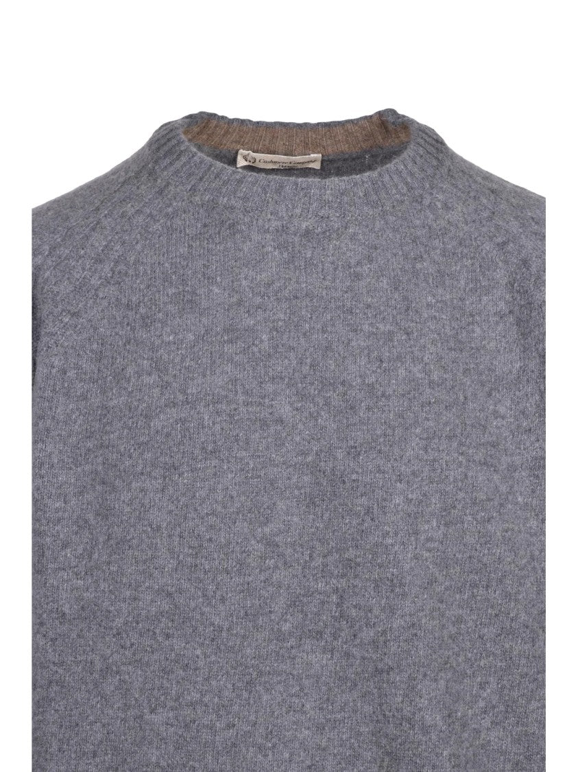 Cashmere Company P. Crew Neck Pullover In Soft Wool-Polyamide Blend