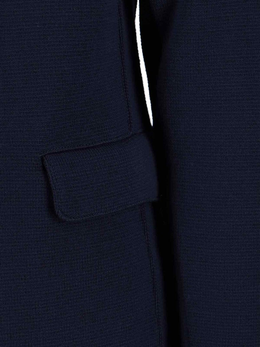 Lardini Double-Breasted Wool Blazer – Navy Blue