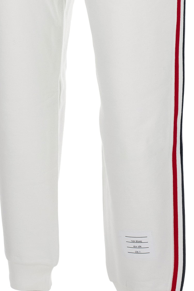 Thom Browne Sweatpants With Adjustable Drawstring And Contrasting Side Stripes