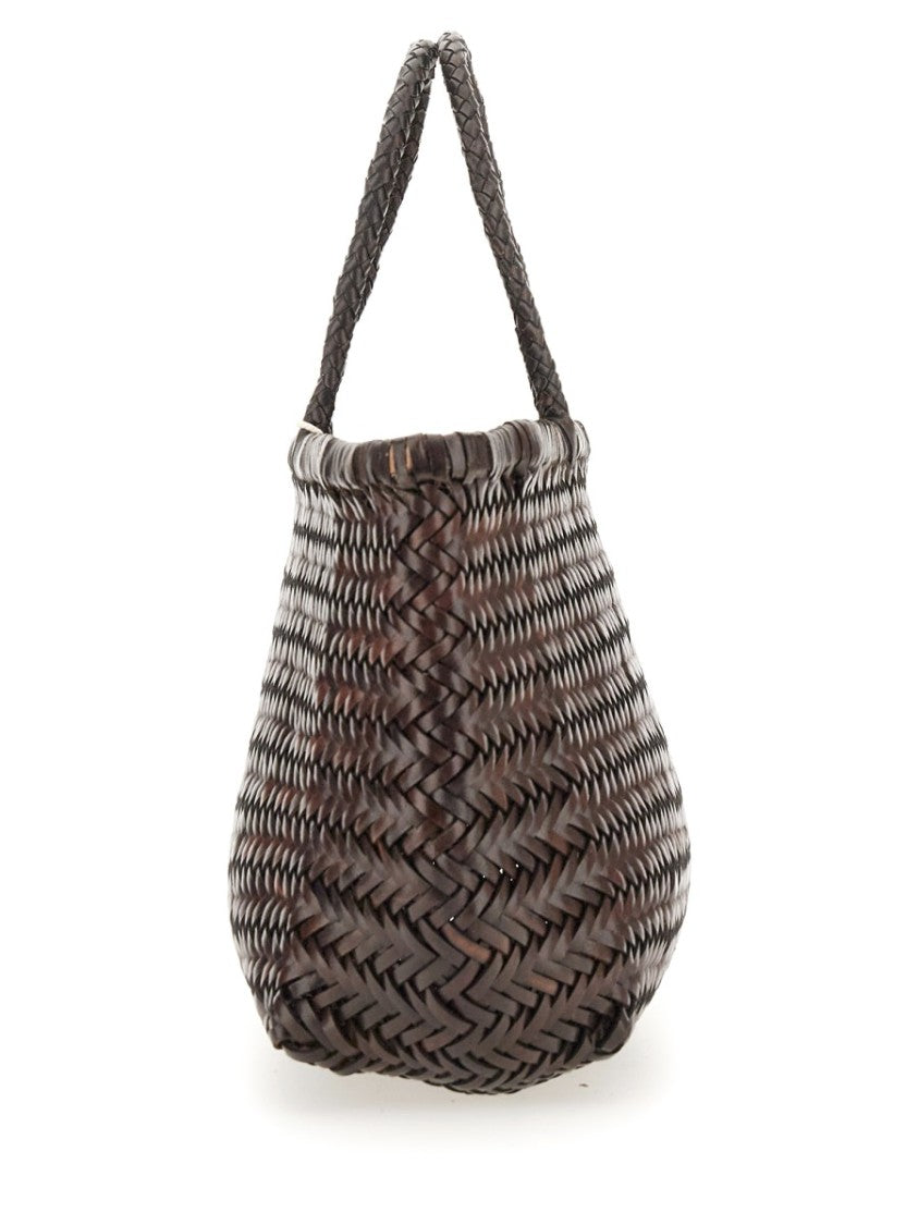 Dragon Diffusion Triple Jump Big Woven Leather Tote Bag