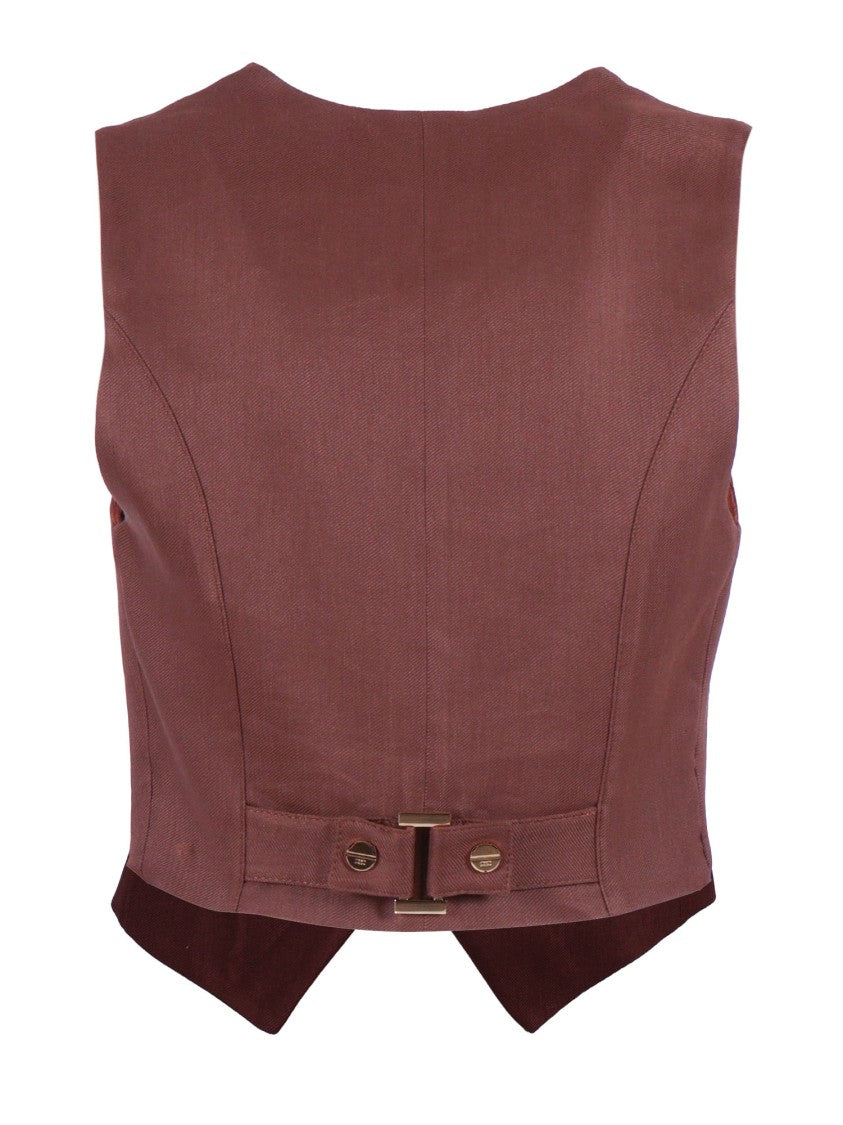 Elisabetta Franchi Tailored Deep V Neck Vest