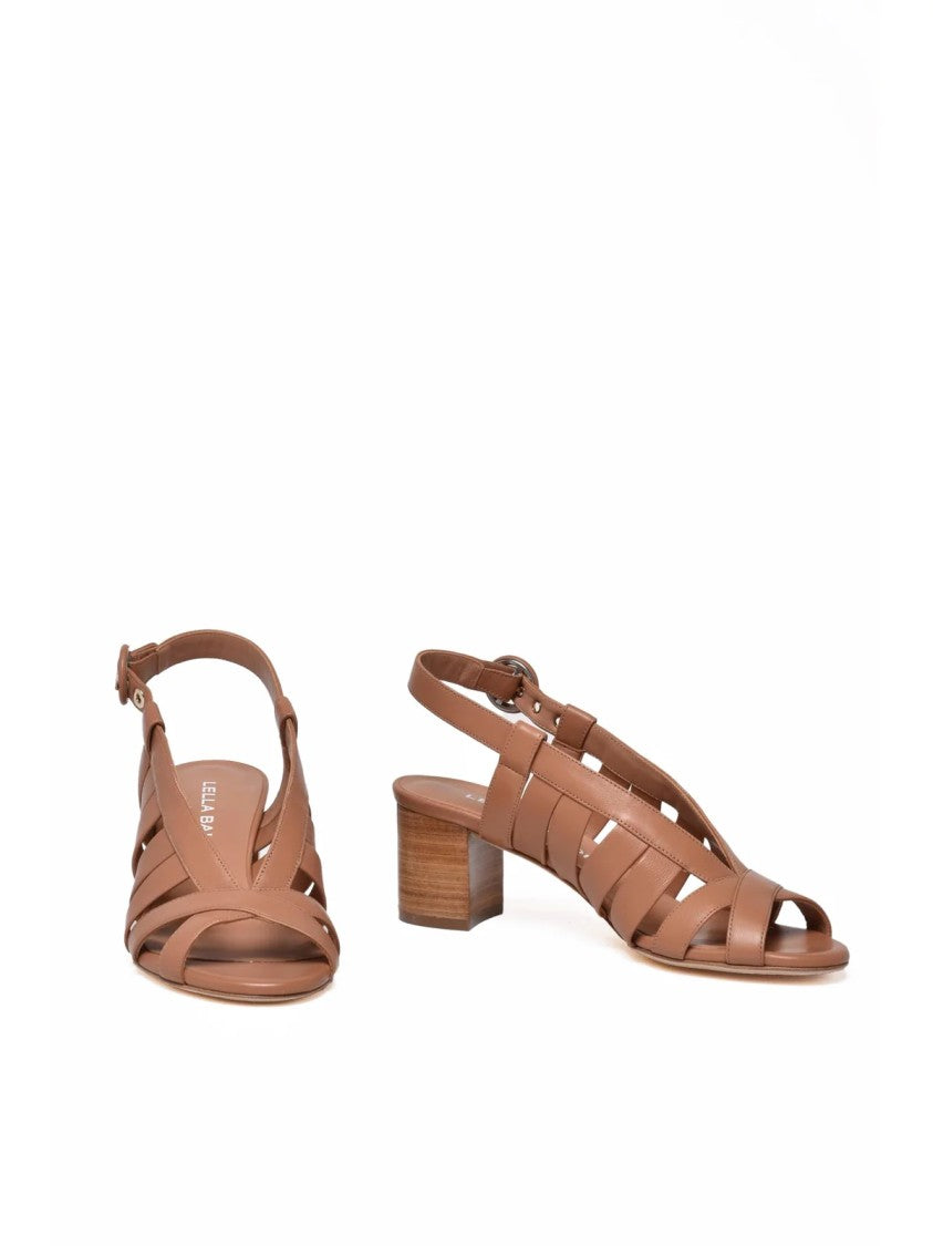 Lella Baldi Brown Leather Sandal