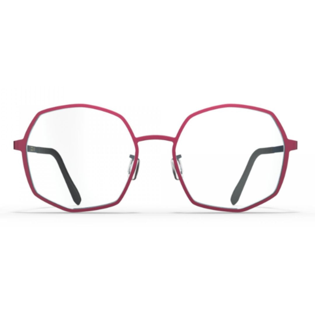 Blackfin Bf1081 Sable Geometric Frame Eyeglasses In Muted Reddish Tone
