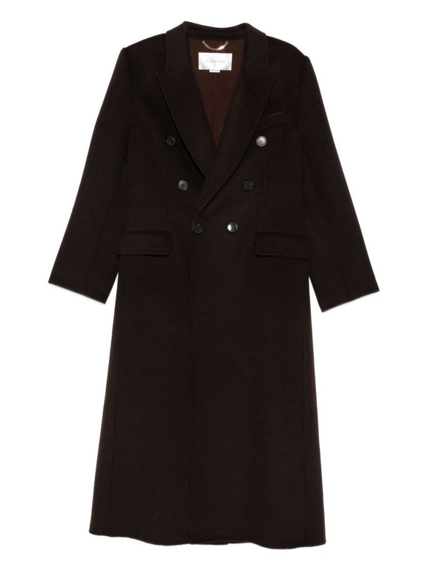 Victoria Beckham Double-Breasted Wool-Cashmere Blend Victoria Beckham Coat