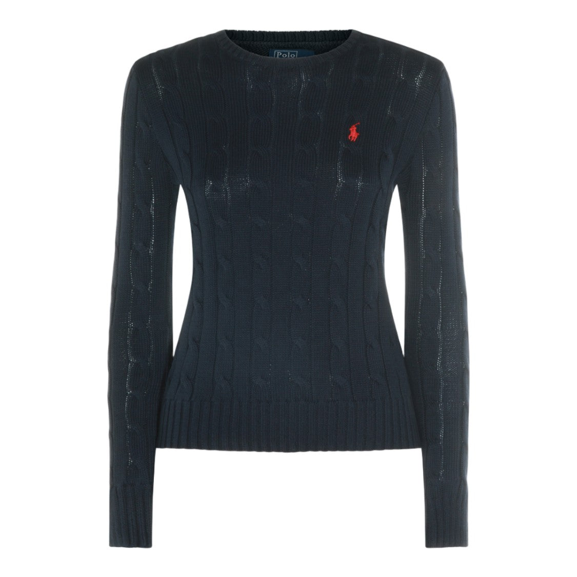 Polo Ralph Lauren Cable Knit Sweater With Fitted Silhouette And Embroidered Logo