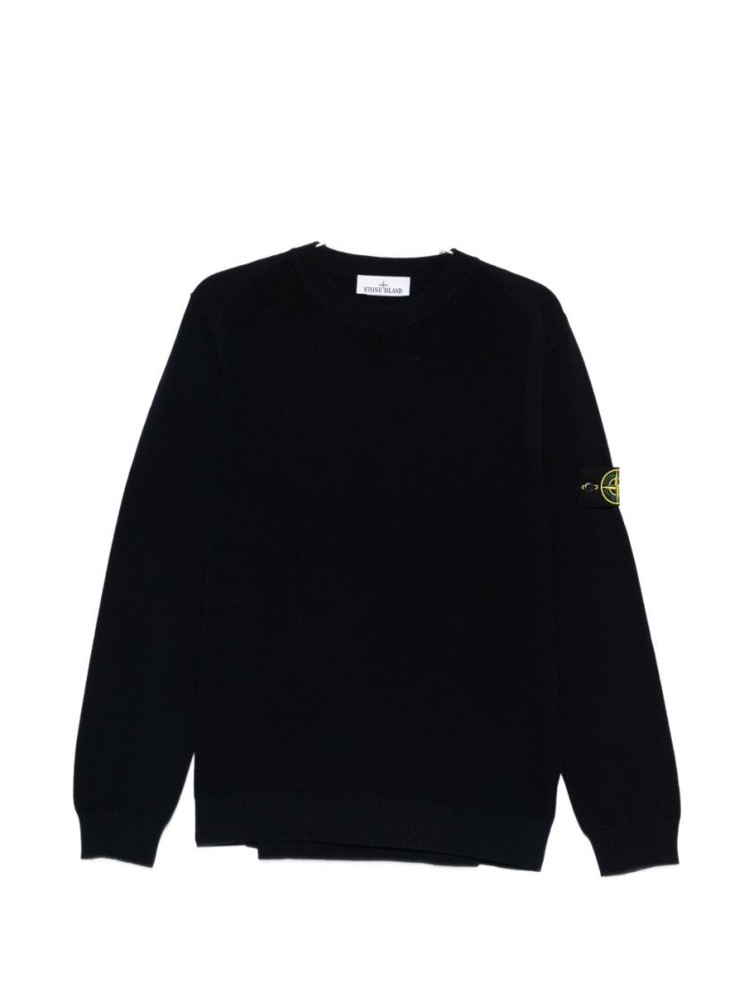 Stone Island Classic Crewneck Sweater With Ribbed Details