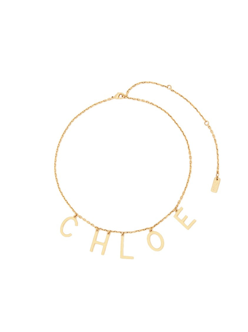 Chloé Polished Brass Necklace