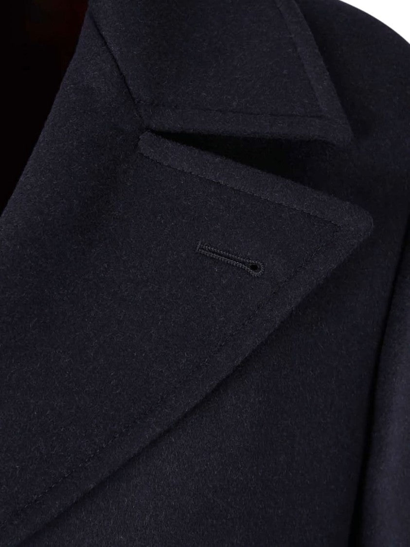 Brunello Cucinelli Double-Breasted Tailored Coat With Structured Silhouette
