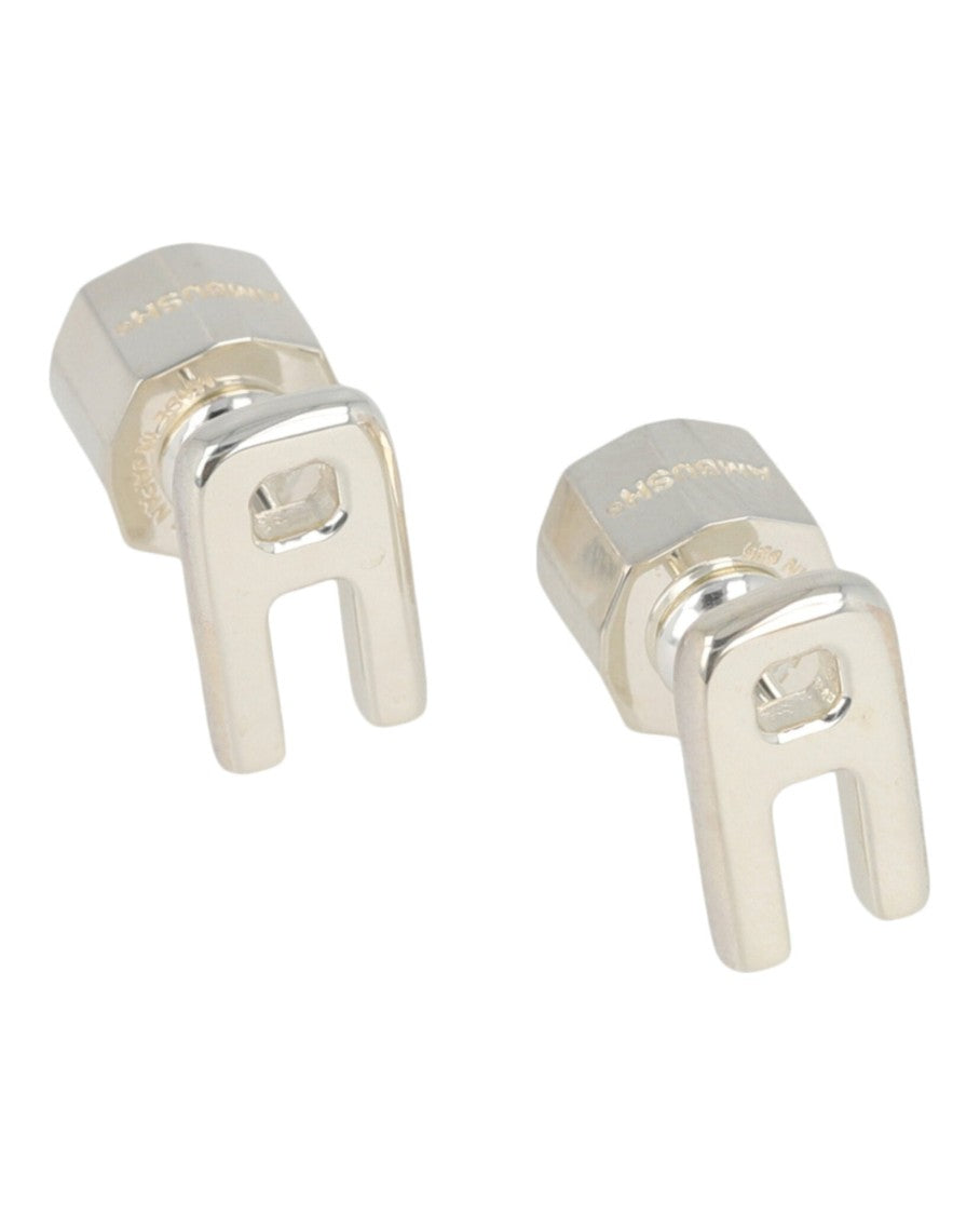 Ambush Engraved Logo Sterling Silver Earrings