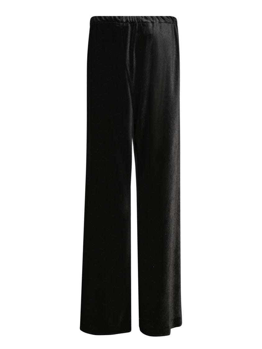 Blanca Vita Black Elastic Waistband Palazzo Trousers