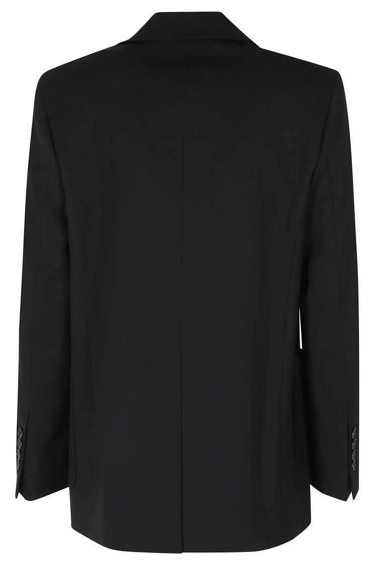 Seventy Black Single-Breasted Back Vent Polyester-Blend Jacket