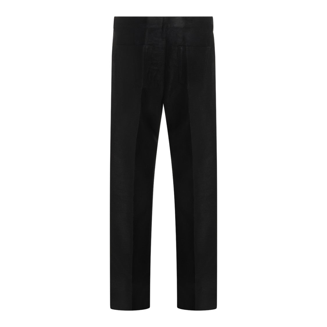 Rick Owens Straight Fit Black Jeth Trousers With Minimalist Detailing