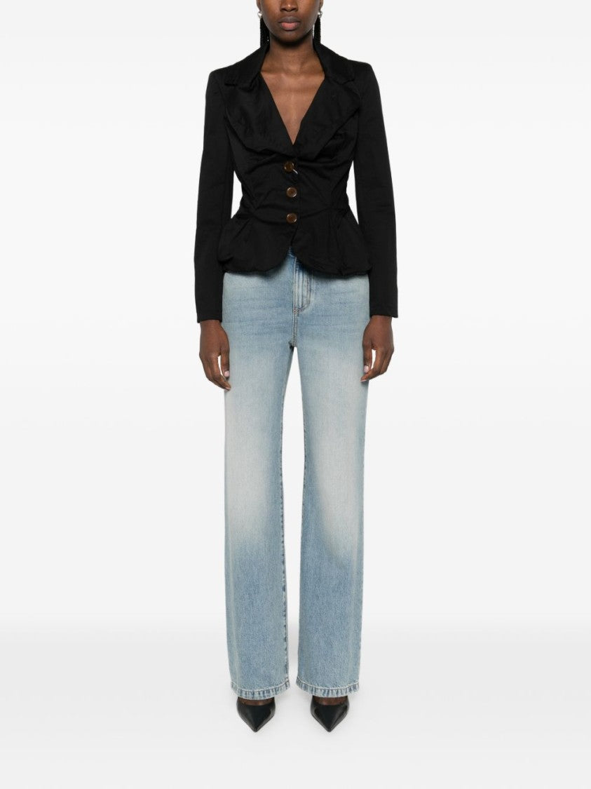 Alexander Mcqueen Straight Leg Washed Denim Jeans