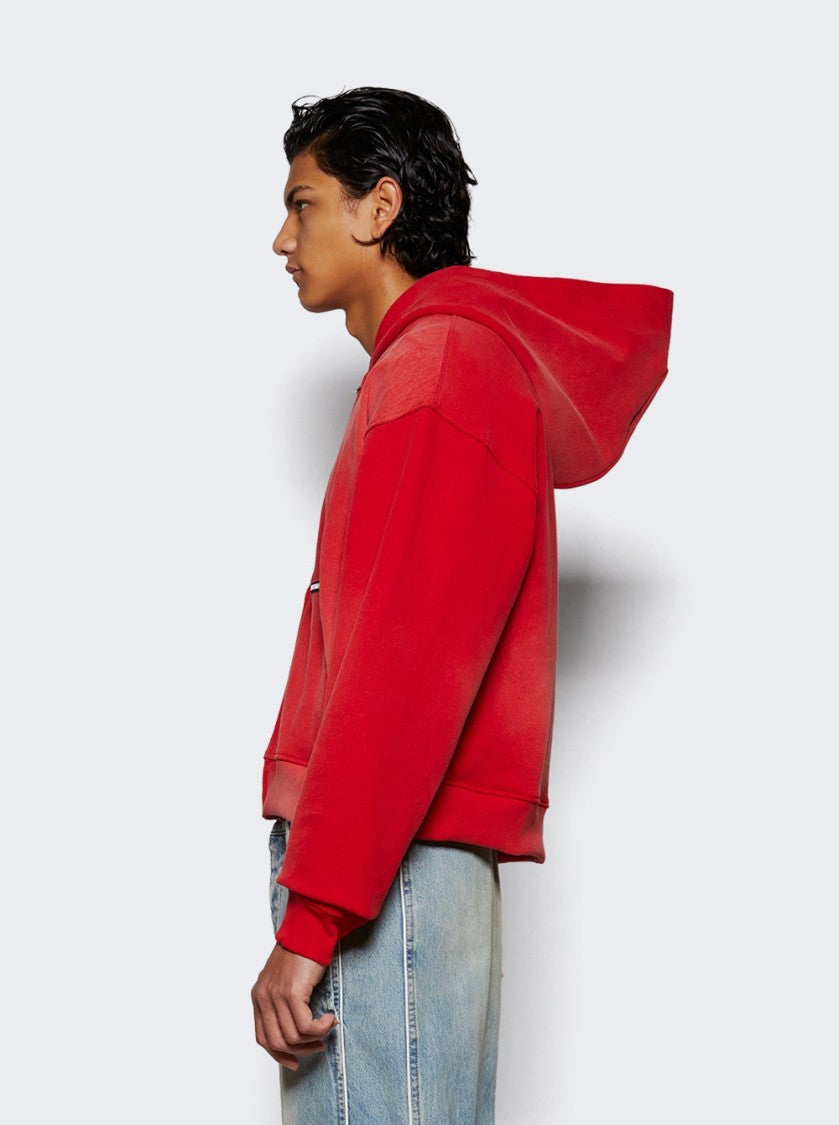 Nahmias Sunfade Boxy Zip Up Hoodie Sundace Cherry