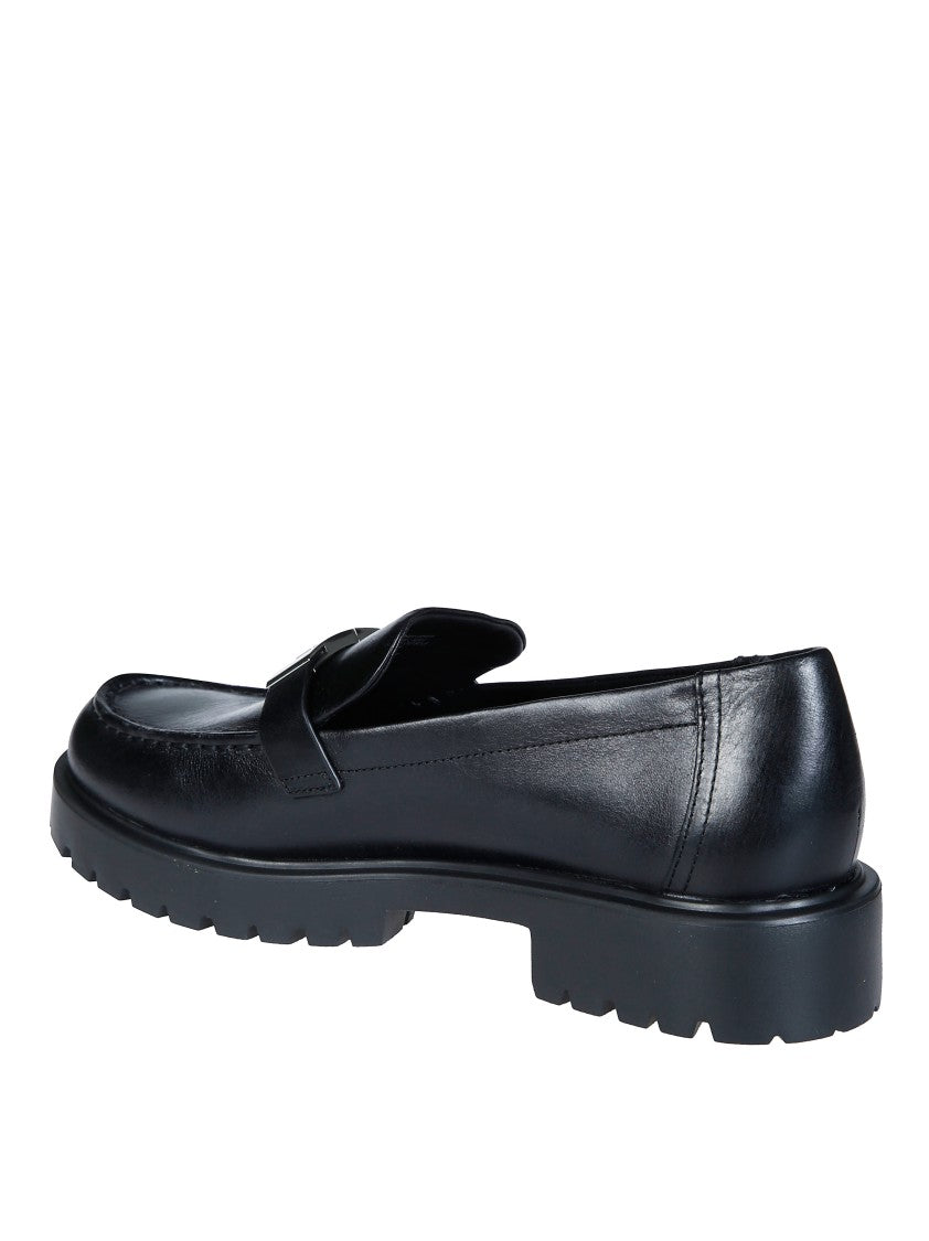 Tory Burch Leelee Lug Metallic Logo Leather Loafers
