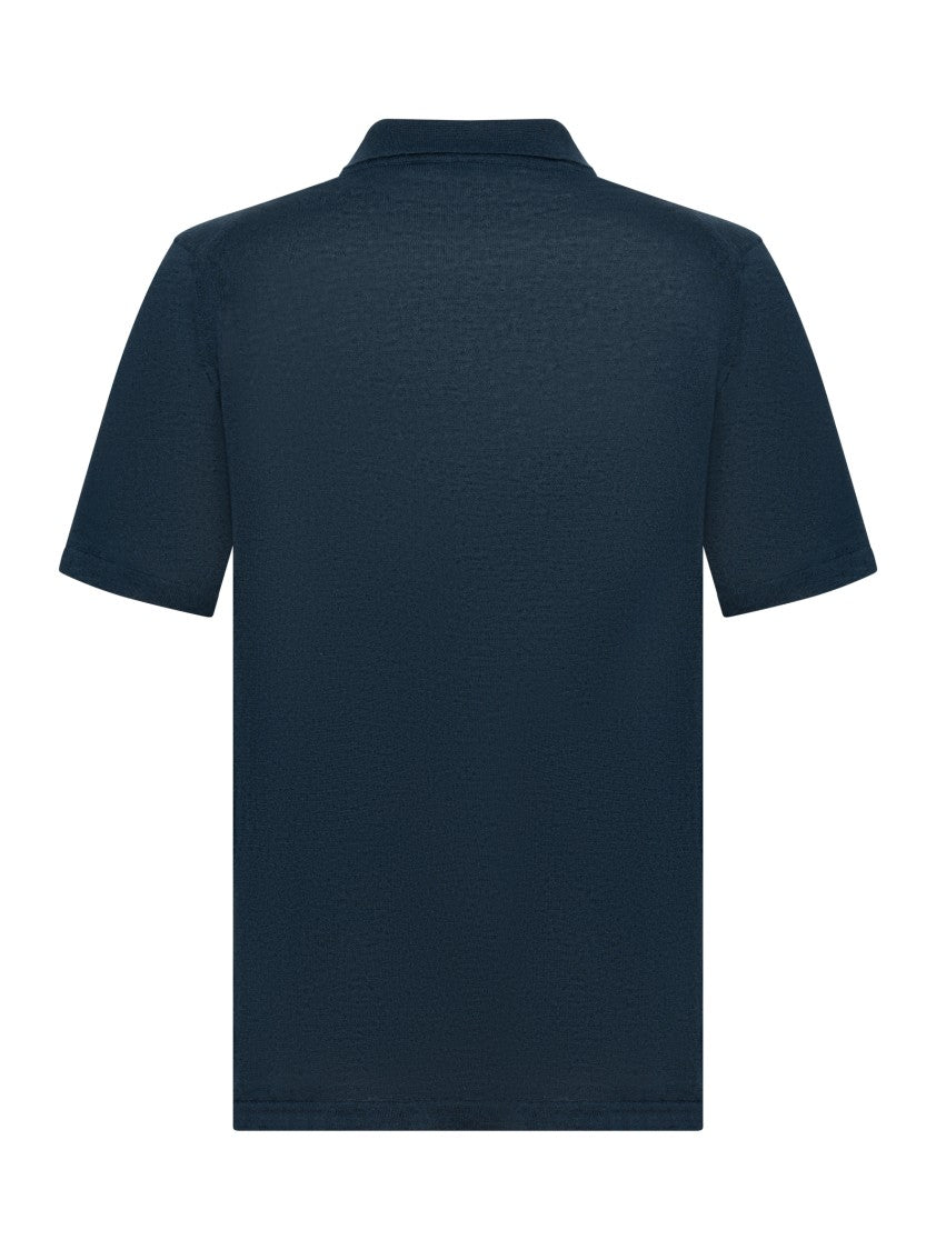 Franzese Collection Handcrafted V-Neck Polo With Open Collar Design